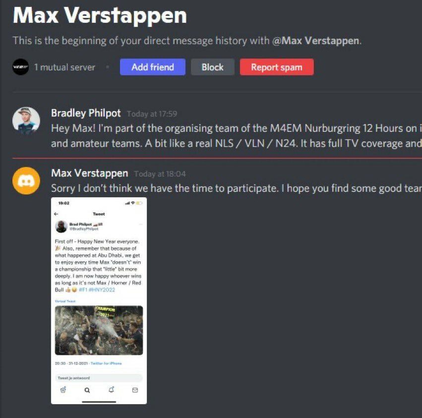 Макс Ферстаппен припомнил фанату Хэмилтона злобный комментарий в соцсетях
